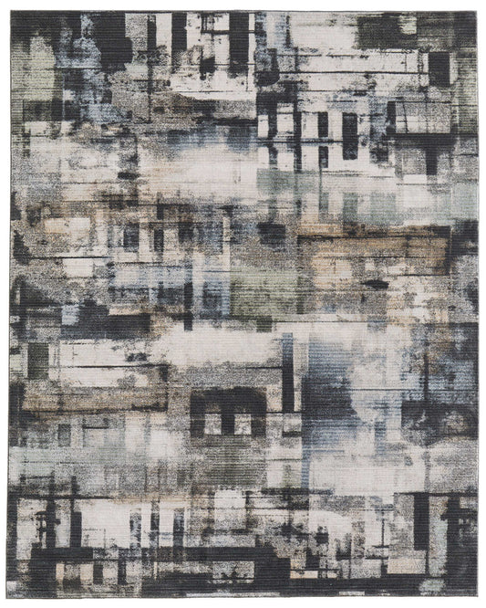 Greenwich 39U3F Black/Multi Rug by Feizy