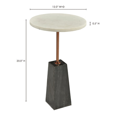 Dawn Accent Table White by Moe's Home