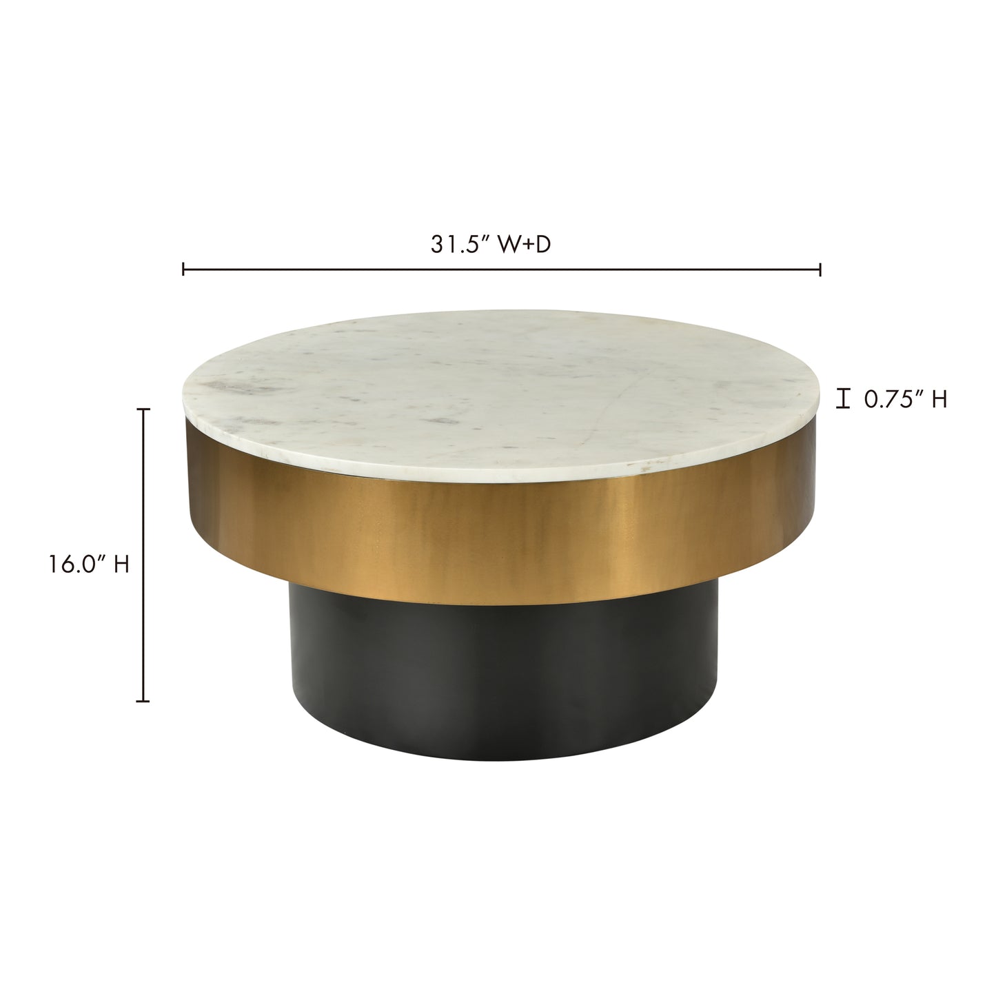 Dado Coffee Table White by Moe's Home