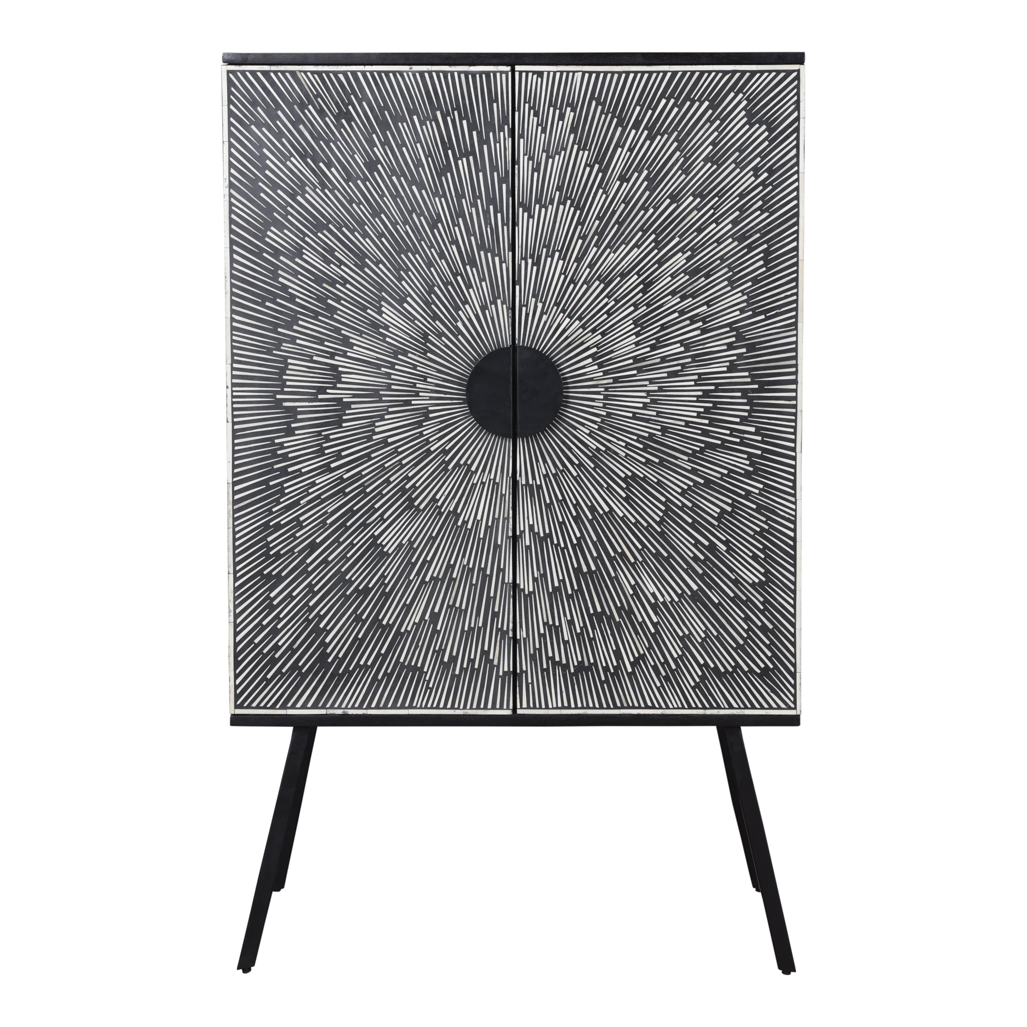 Sunburst Wine Cabinet Black | Black