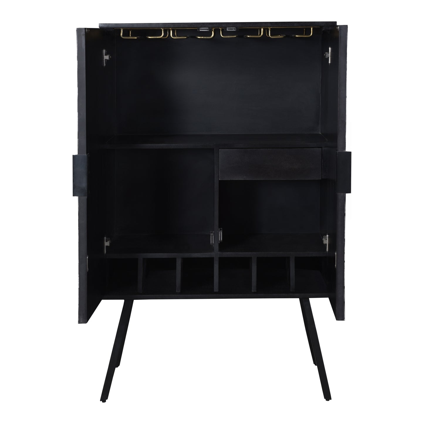 Sunburst Wine Cabinet Black by Moe's Home