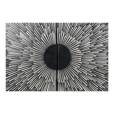 Sunburst Wine Cabinet Black