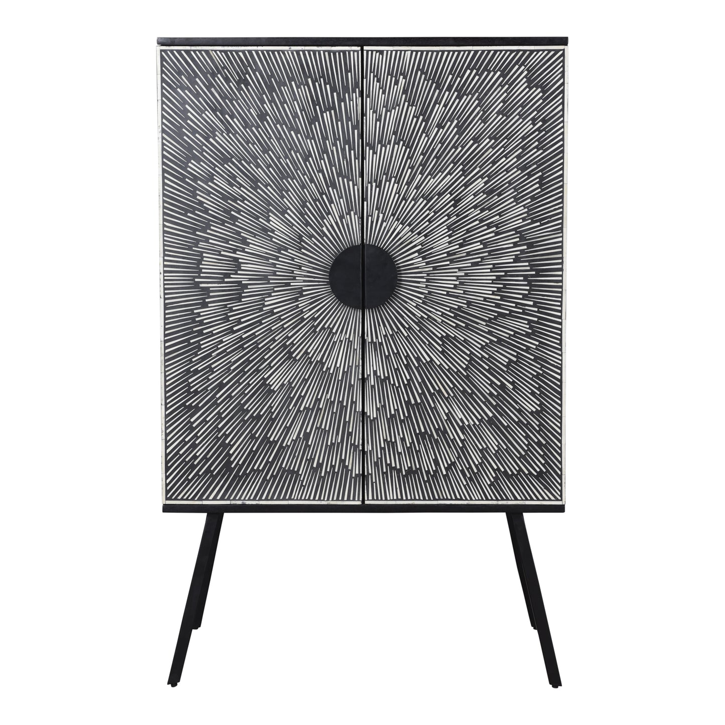 Sunburst Wine Cabinet Black | Black