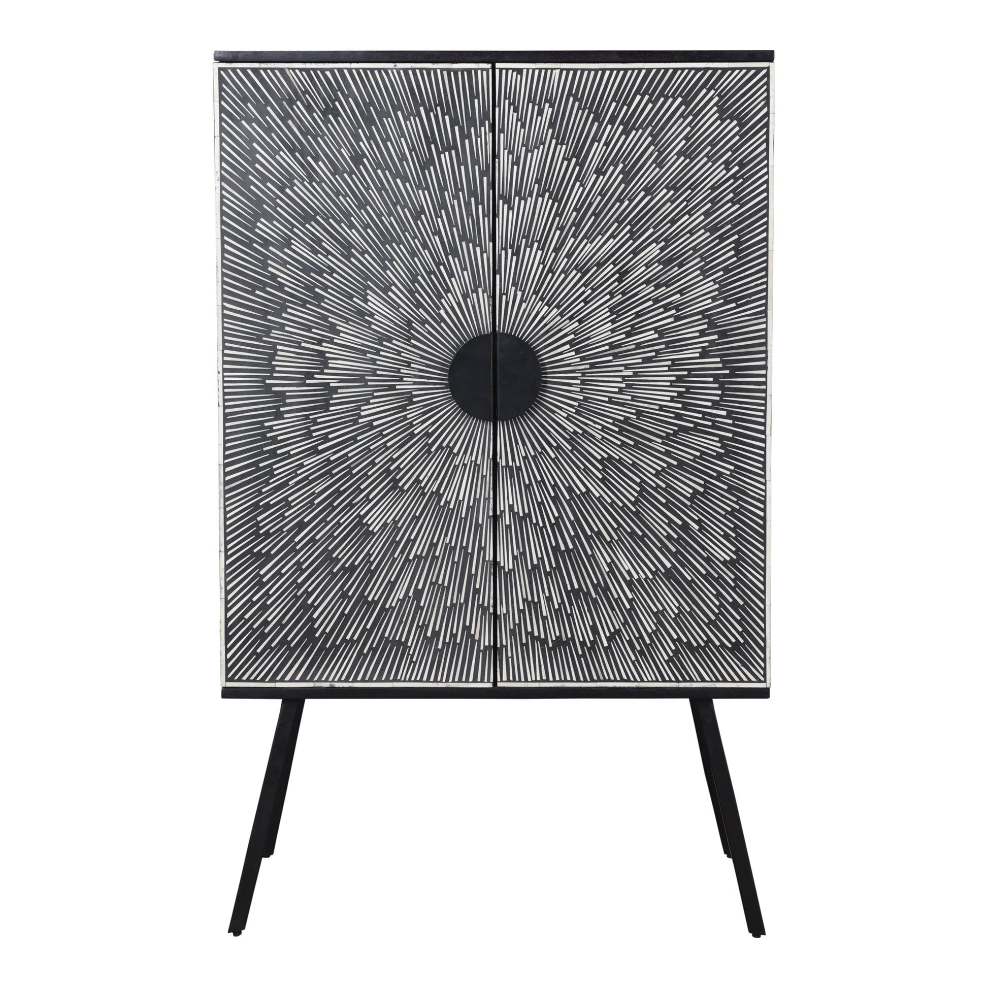 Sunburst Wine Cabinet Black | Black