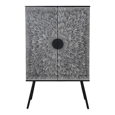 Sunburst Wine Cabinet Black | Black