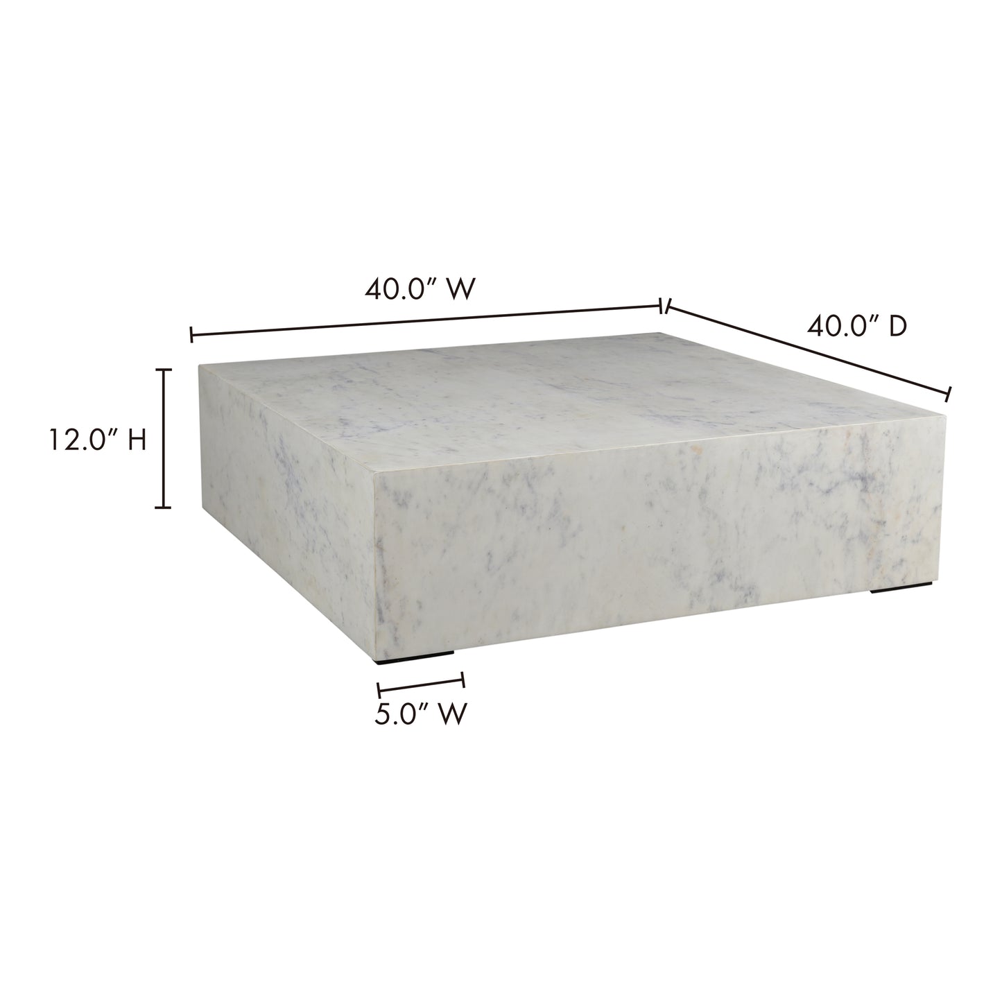 Nash Coffee Table White by Moe's Home