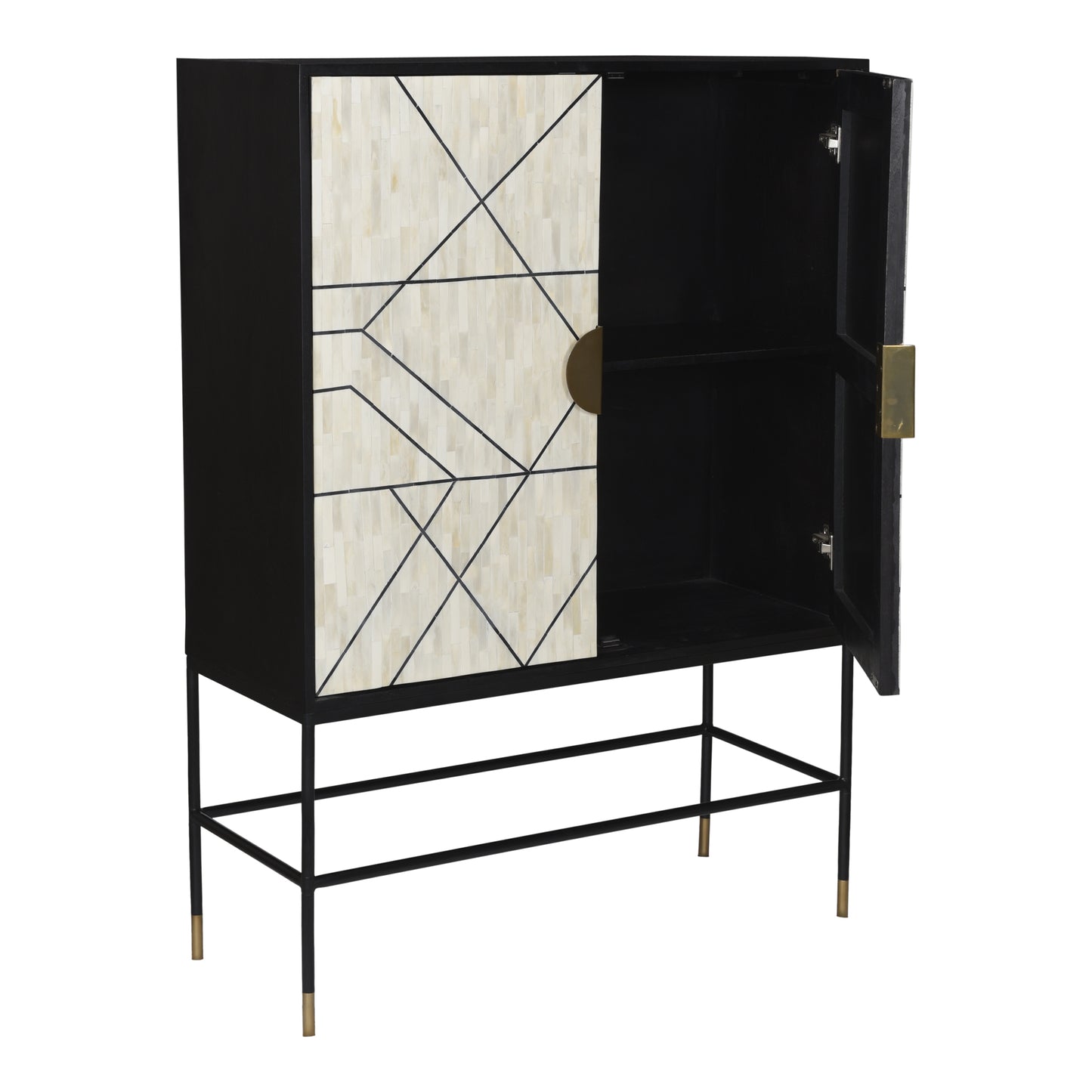 Shaws Cabinet Cream and Black by Moe's Home