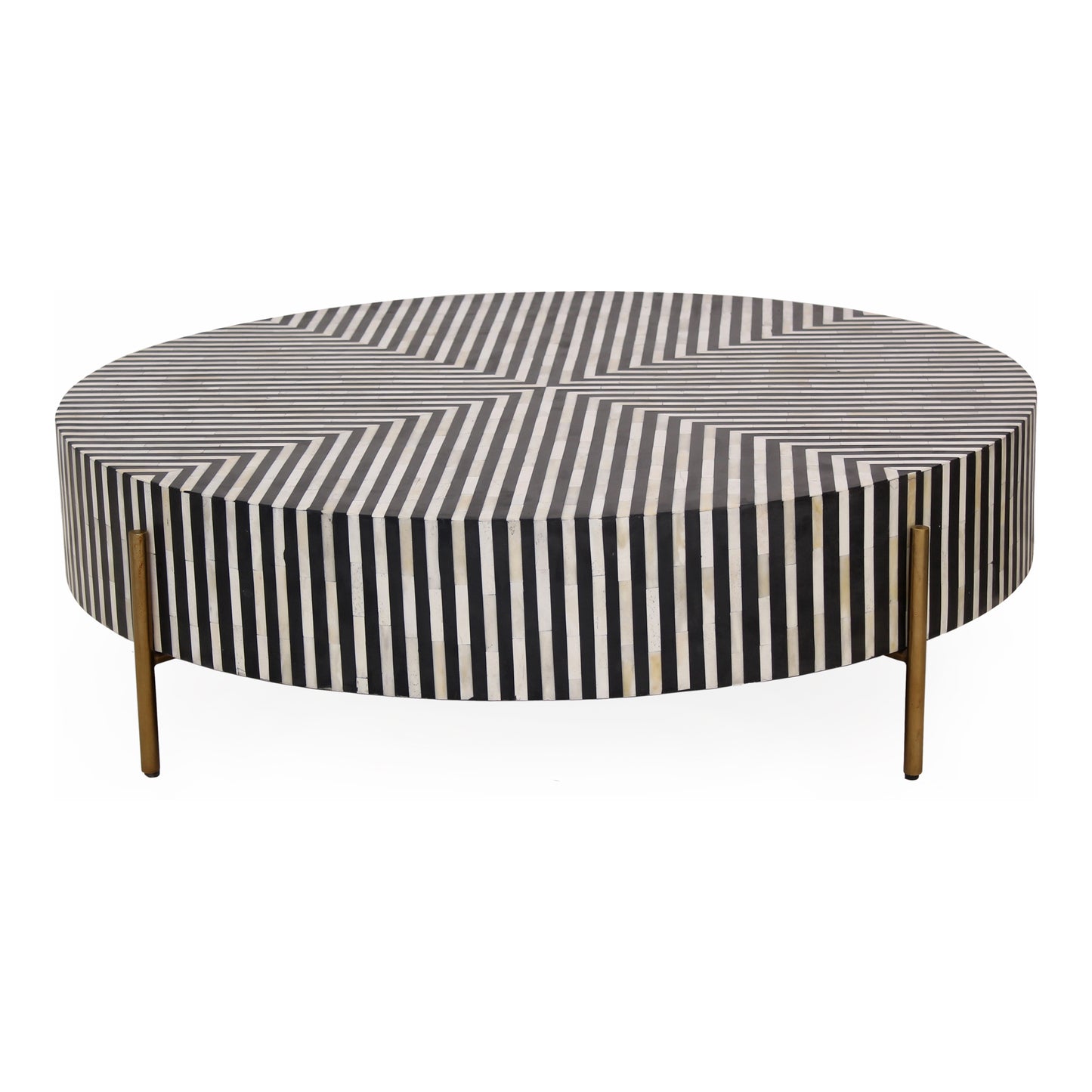 Chameau Medium Coffee Table Black and White by Moe's Home