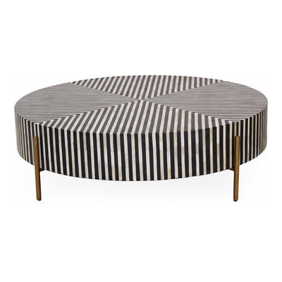 Chameau Medium Coffee Table Black and White by Moe's Home