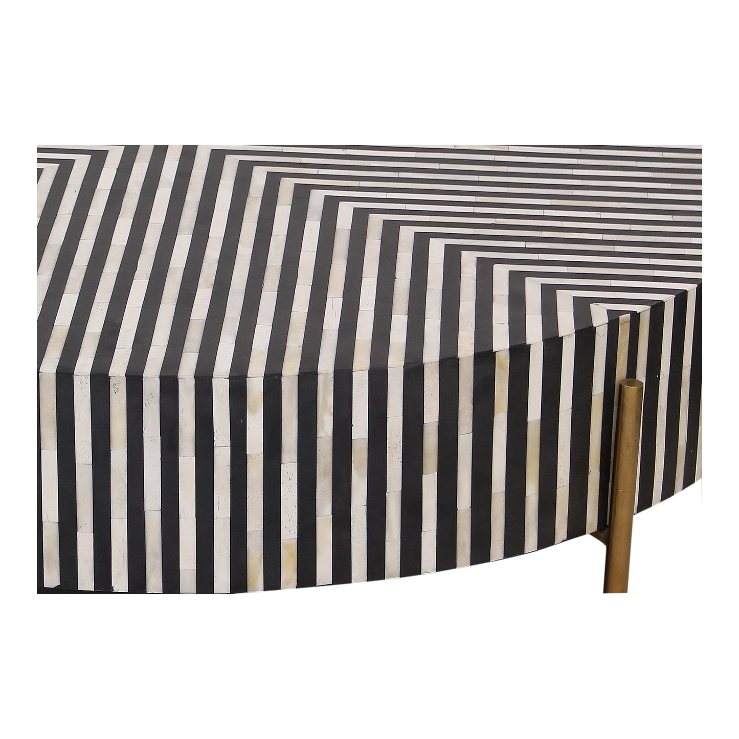 Chameau Medium Coffee Table Black and White by Moe's Home