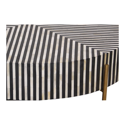 Chameau Medium Coffee Table Black and White by Moe's Home