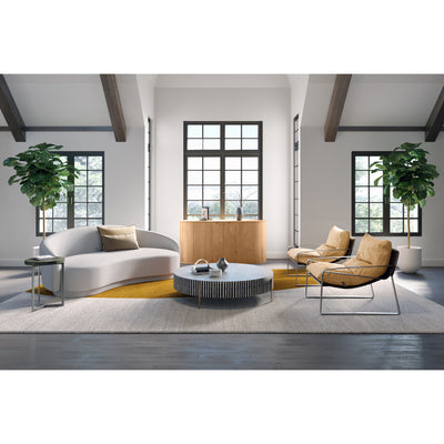 Chameau Medium Coffee Table Black and White by Moe's Home