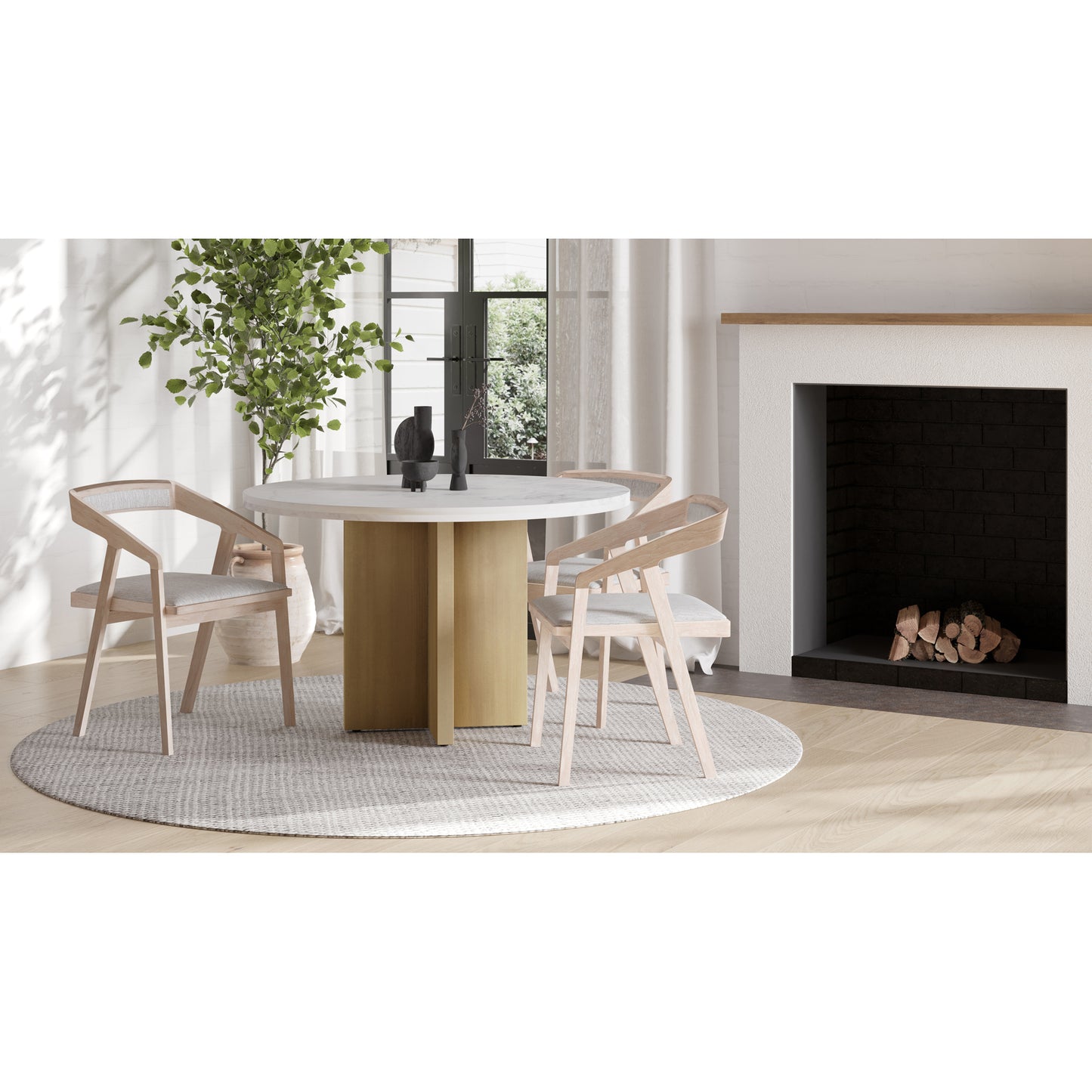 Graze Dining Table White by Moe's Home