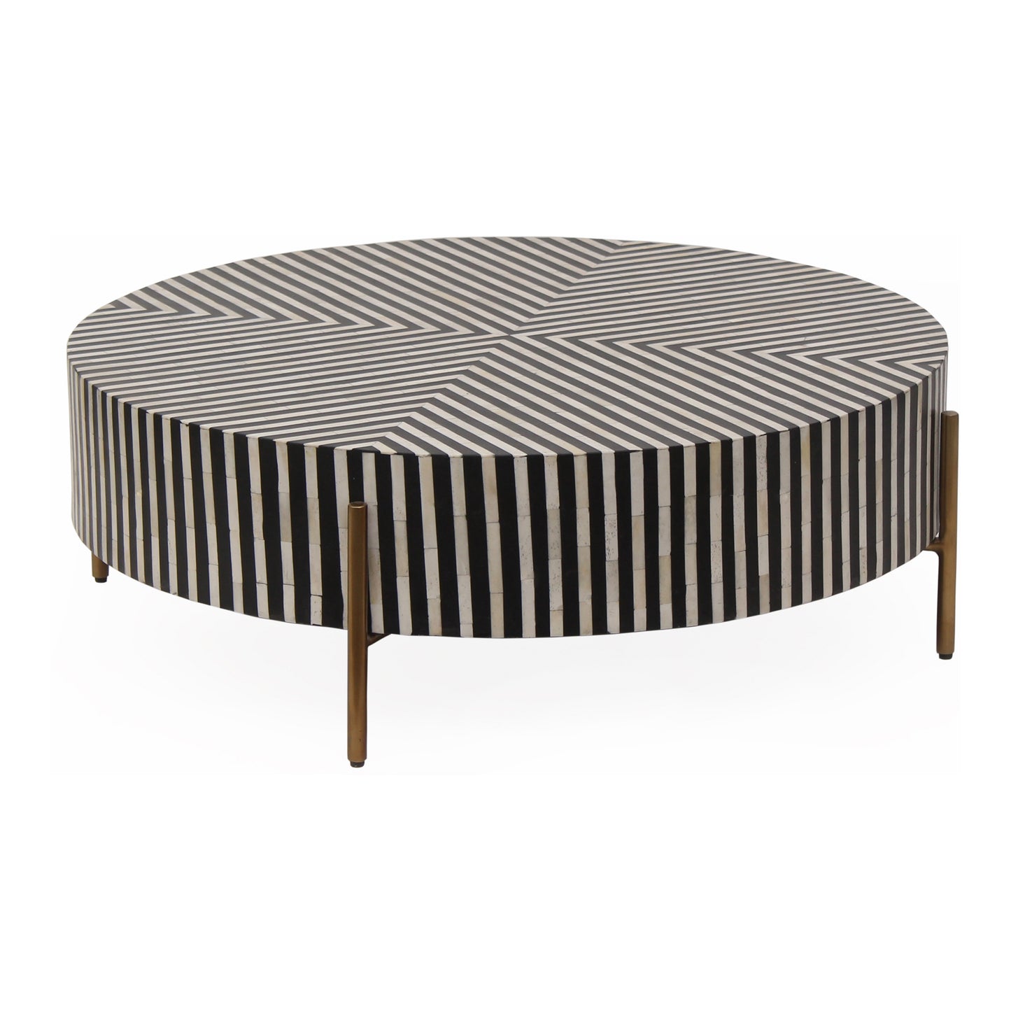 Chameau Small Coffee Table Black and White by Moe's Home