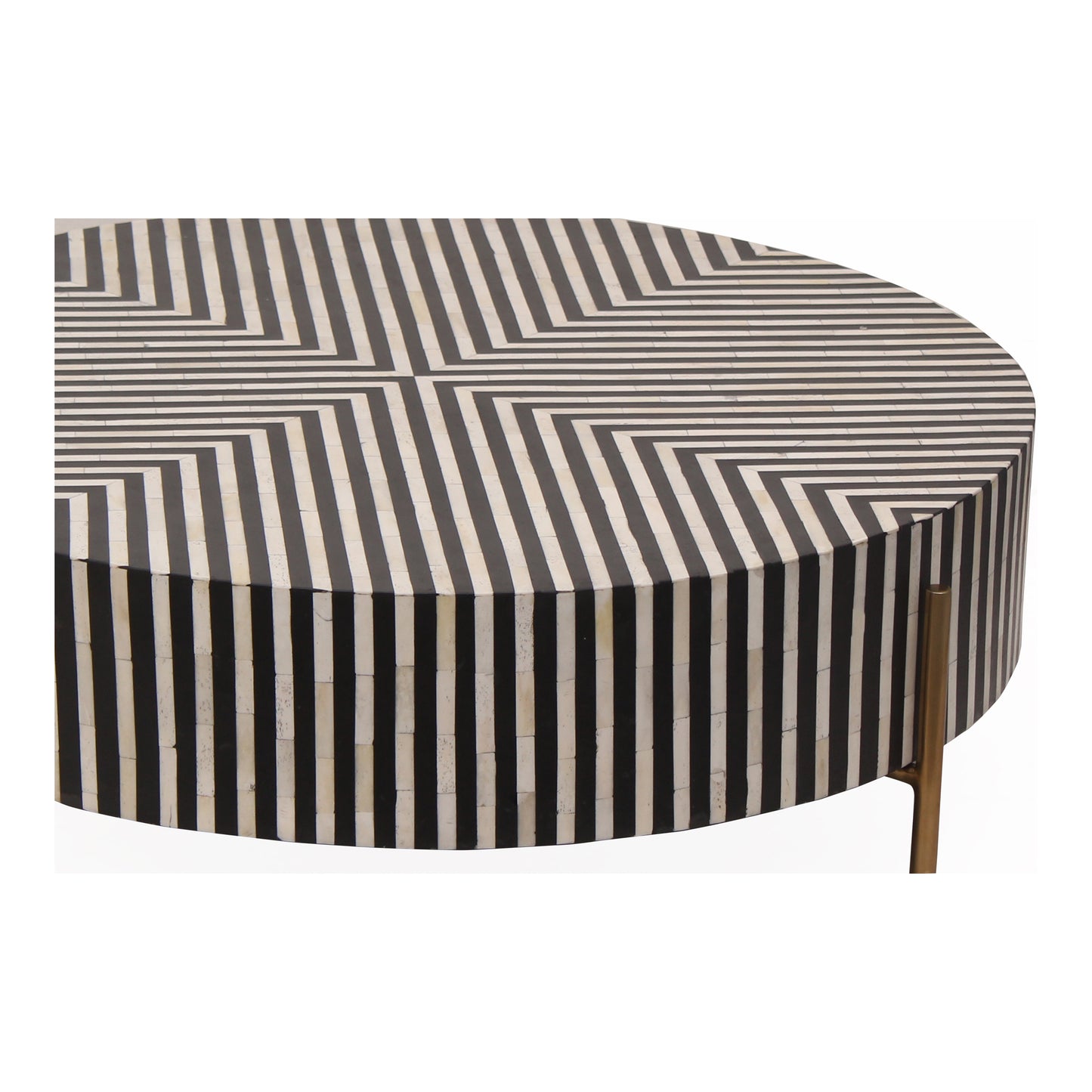 Chameau Small Coffee Table Black and White by Moe's Home