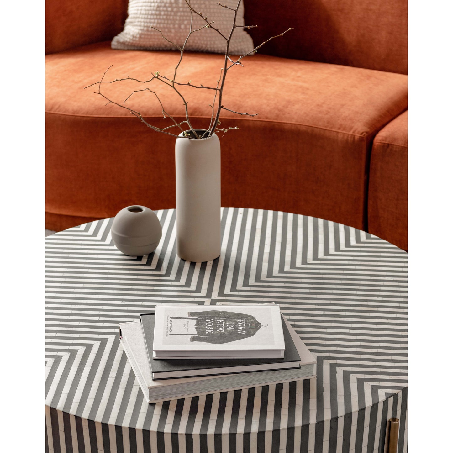 Chameau Small Coffee Table Black and White by Moe's Home