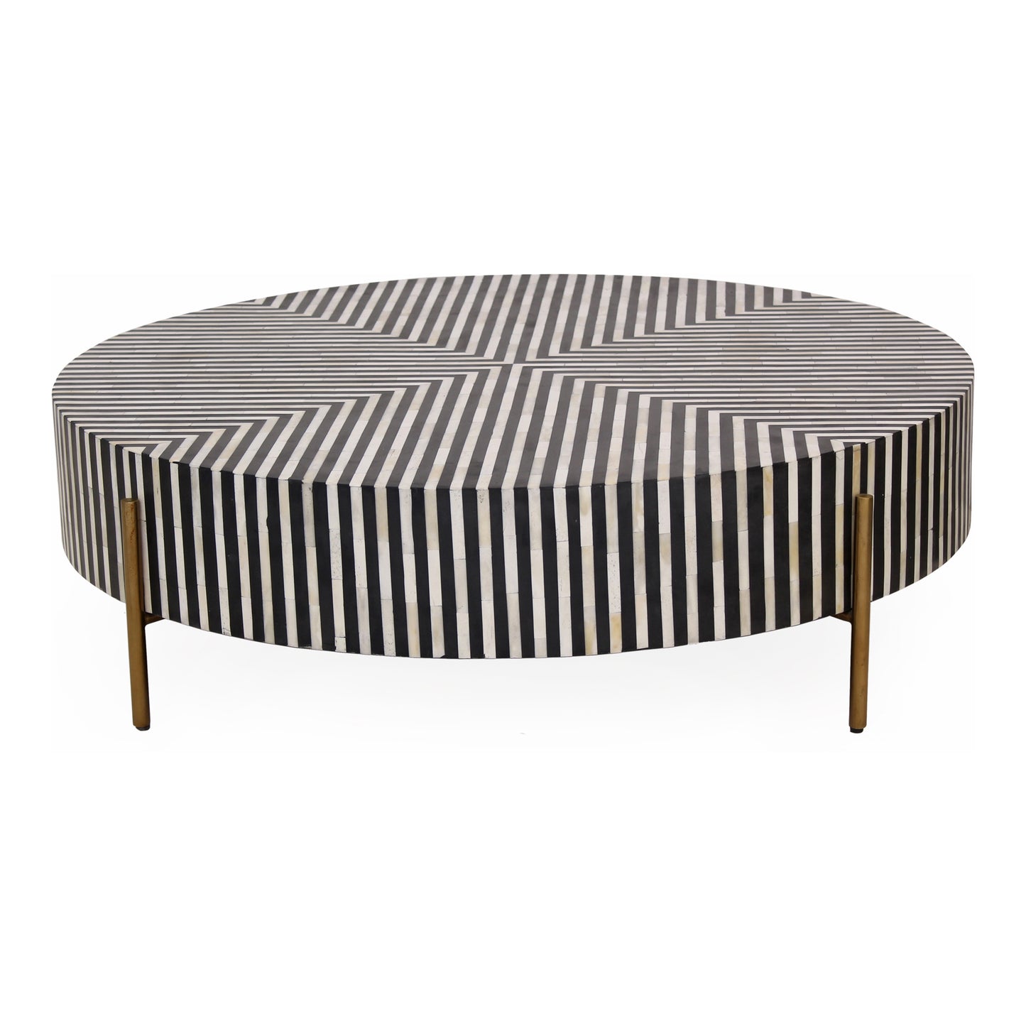 Chameau Large Coffee Table Black and White by Moe's Home