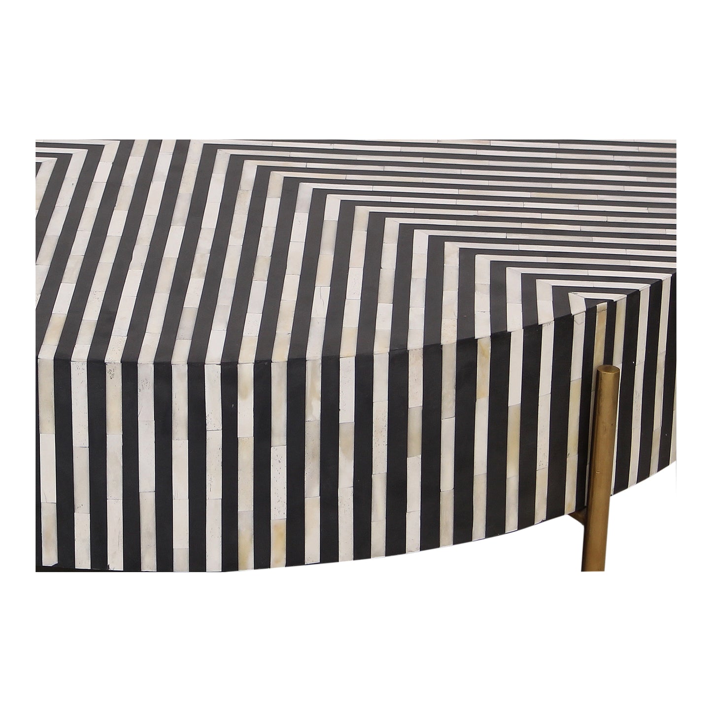 Chameau Large Coffee Table Black and White by Moe's Home