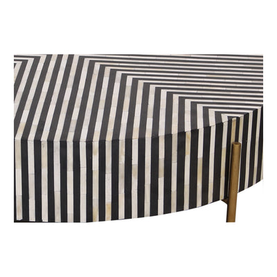 Chameau Large Coffee Table Black and White by Moe's Home