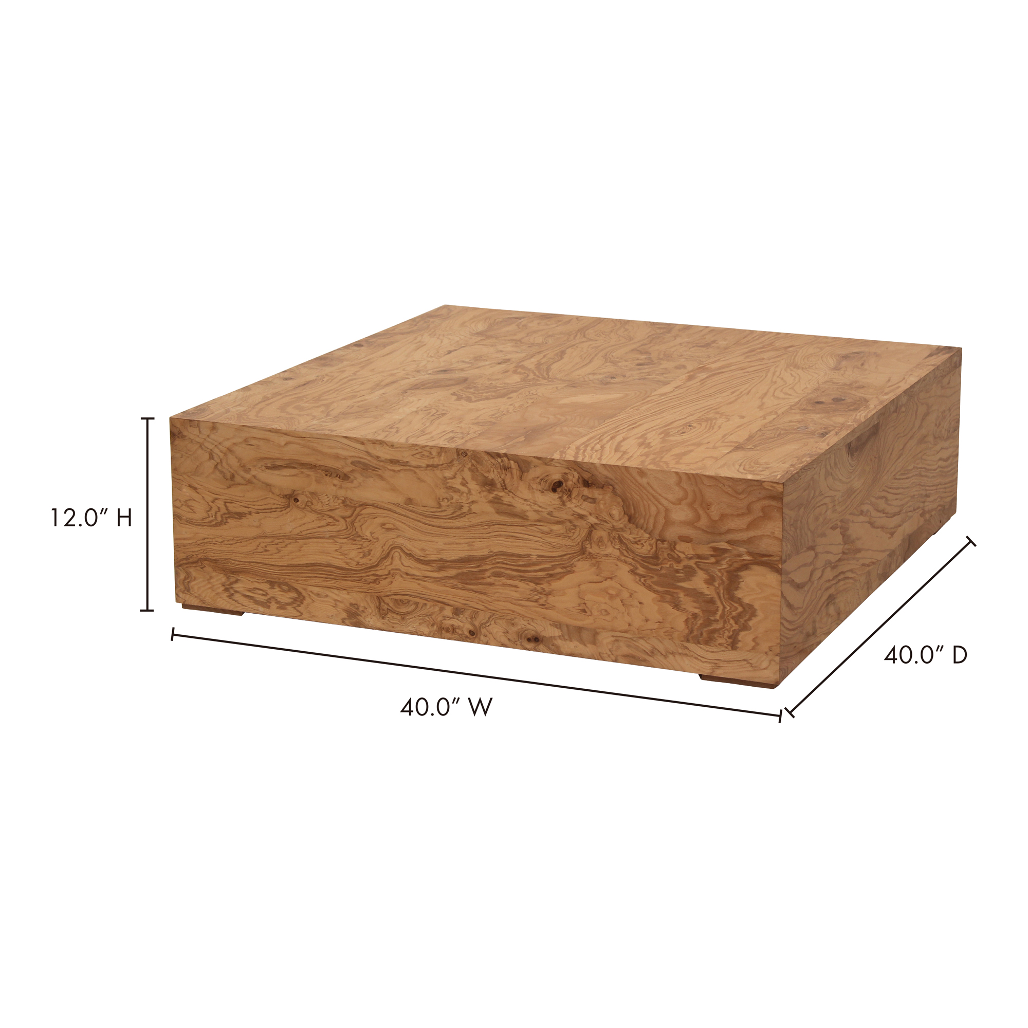 Nash Coffee Table Honey Brown Burl