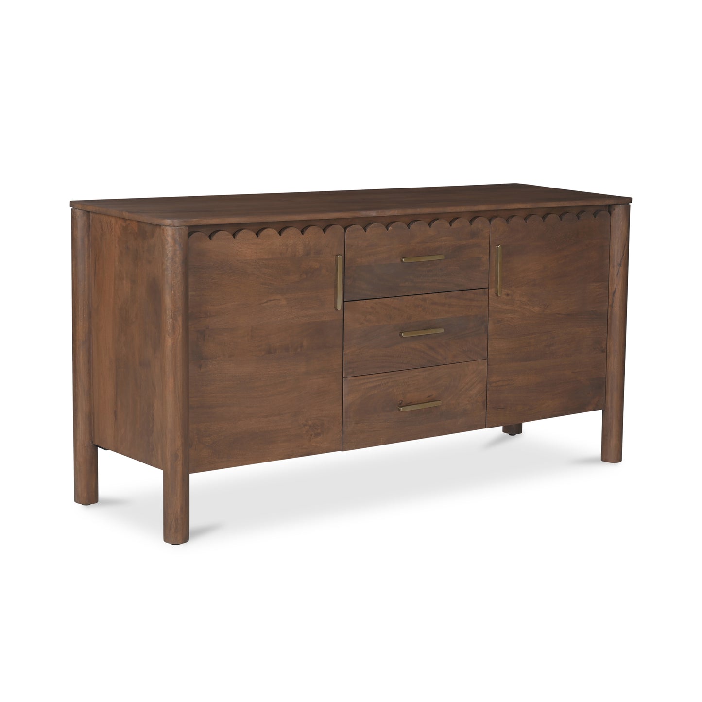 Wiley 3 Drawer Sideboard Vintage Brown by Moe's Home