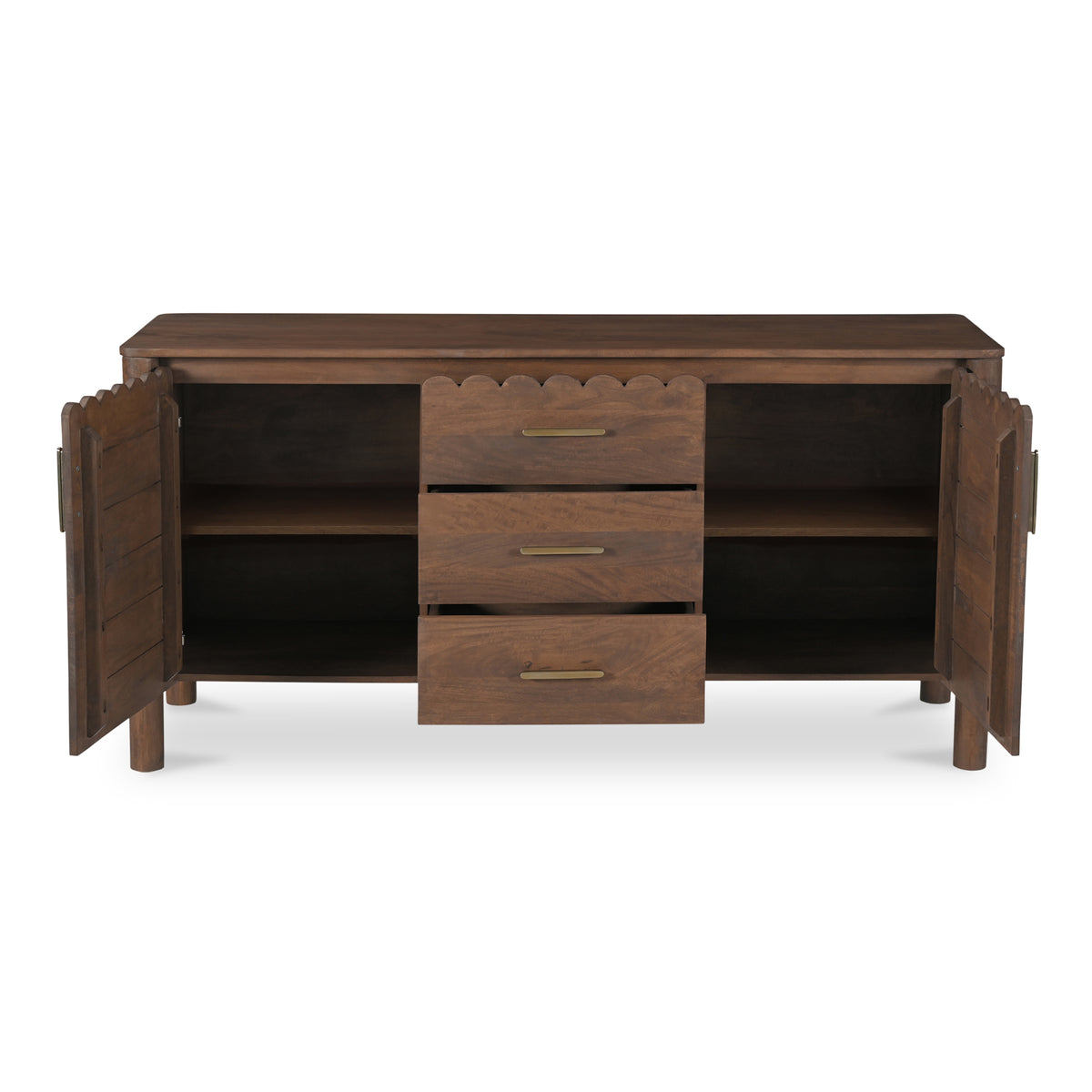 Wiley 3 Drawer Sideboard Vintage Brown by Moe's Home
