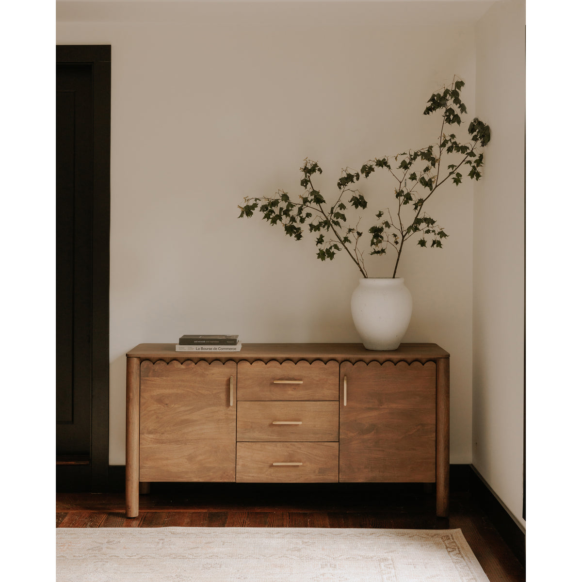 Wiley 3 Drawer Sideboard Vintage Brown by Moe's Home