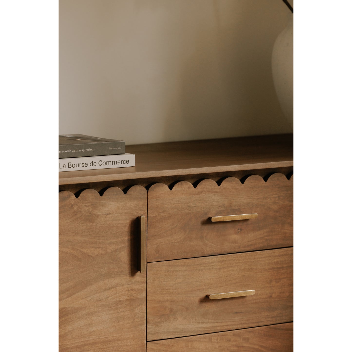 Wiley 3 Drawer Sideboard Vintage Brown by Moe's Home