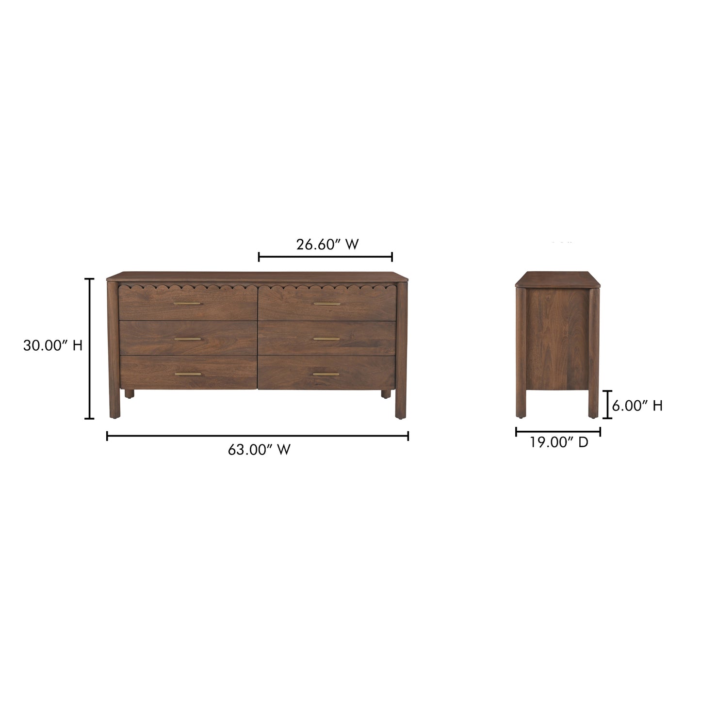 Wiley Dresser Vintage Brown by Moe's Home