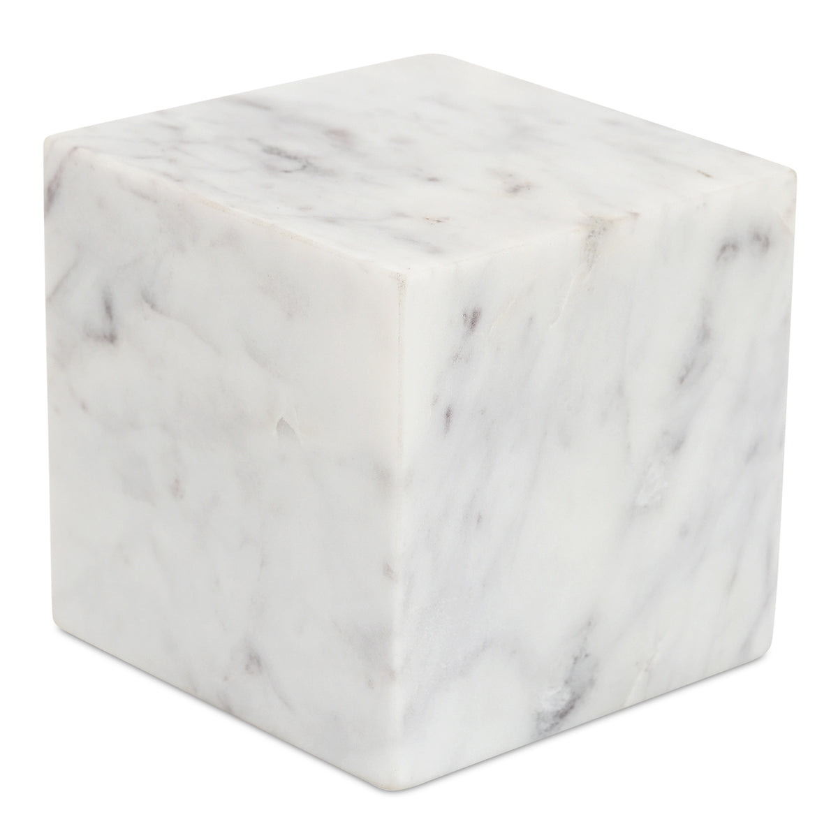 Cora Cube Tabletop Accent Banswara Purple White Marble by Moe's Home