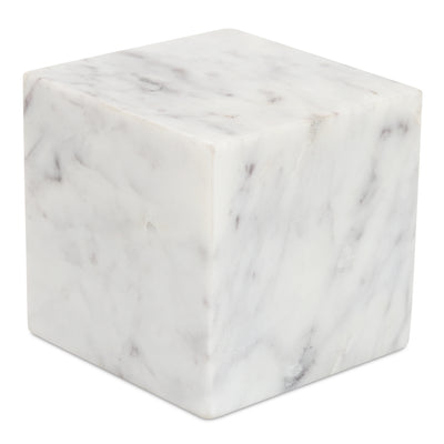 Cora Cube Tabletop Accent Banswara Purple White Marble by Moe's Home