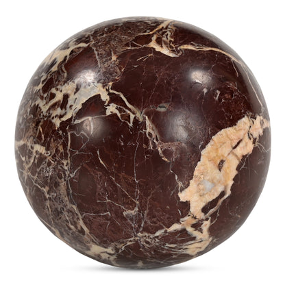 Odessa Sphere Tabletop Accent Red Levanto Marble | Red