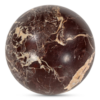 Odessa Sphere Tabletop Accent Red Levanto Marble by Moe's Home