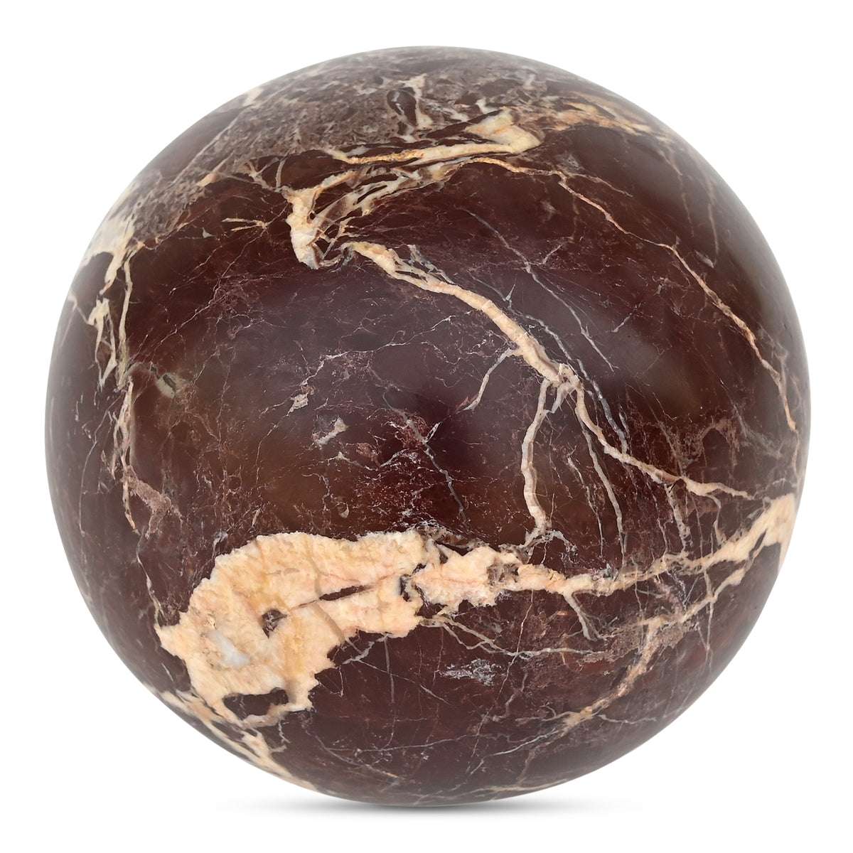 Odessa Sphere Tabletop Accent Red Levanto Marble by Moe's Home