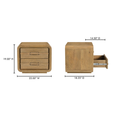 Lennon Nightstand Vintage Brown