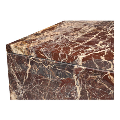 Rosa Coffee Table Rosso Levanto Marble by Moe's Home
