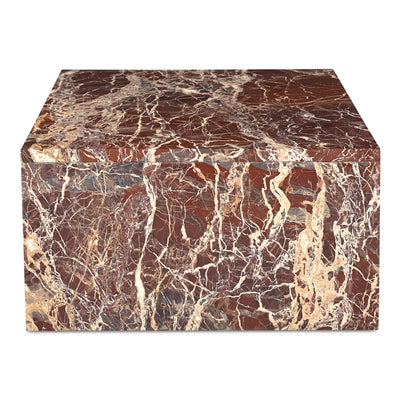 Rosa Coffee Table Rosso Levanto Marble by Moe's Home