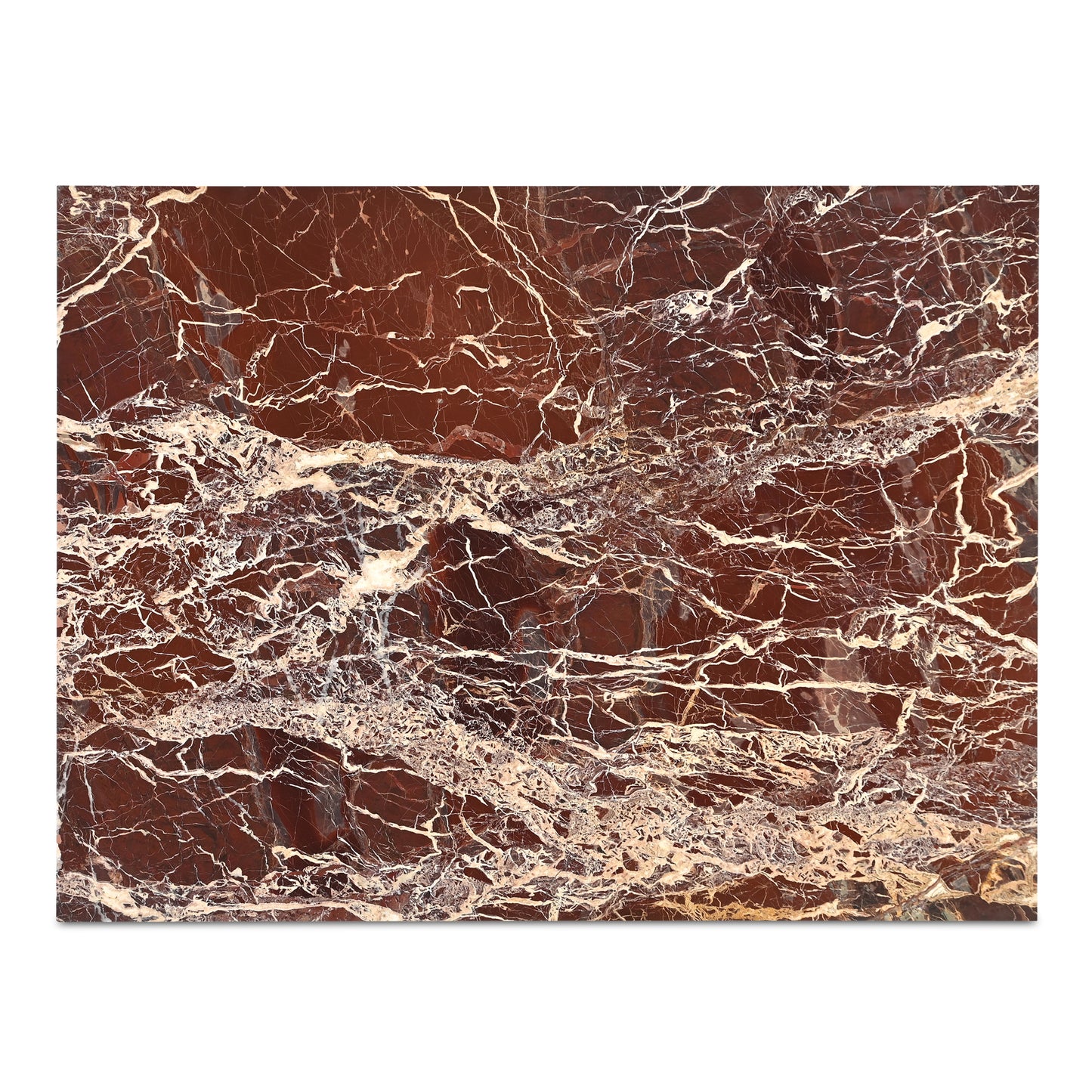 Rosa Coffee Table Rosso Levnato Marble by Moe's Home