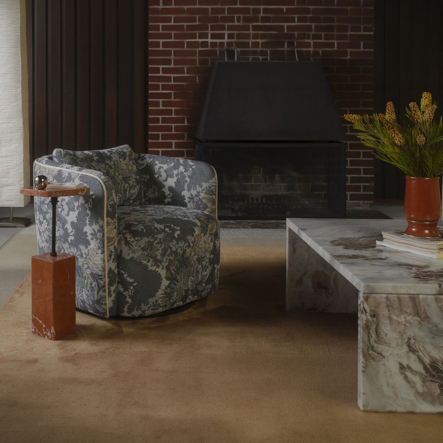 Caro Side Table Rosso Alicante by Moe's Home