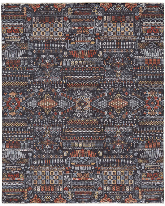 Harmon 6898F Gray/Blue Rug by Feizy