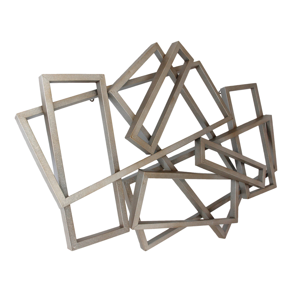 Metal Rectangles Wall Décor Silver by Moe's Home