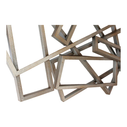 Metal Rectangles Wall Décor Silver