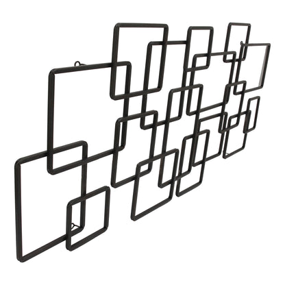 Steel Squares Wall Décor Black