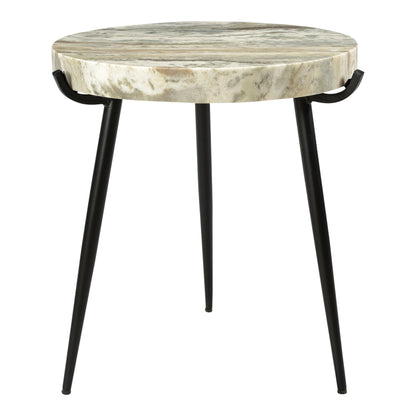 Brinley Accent Table Marble | Brown