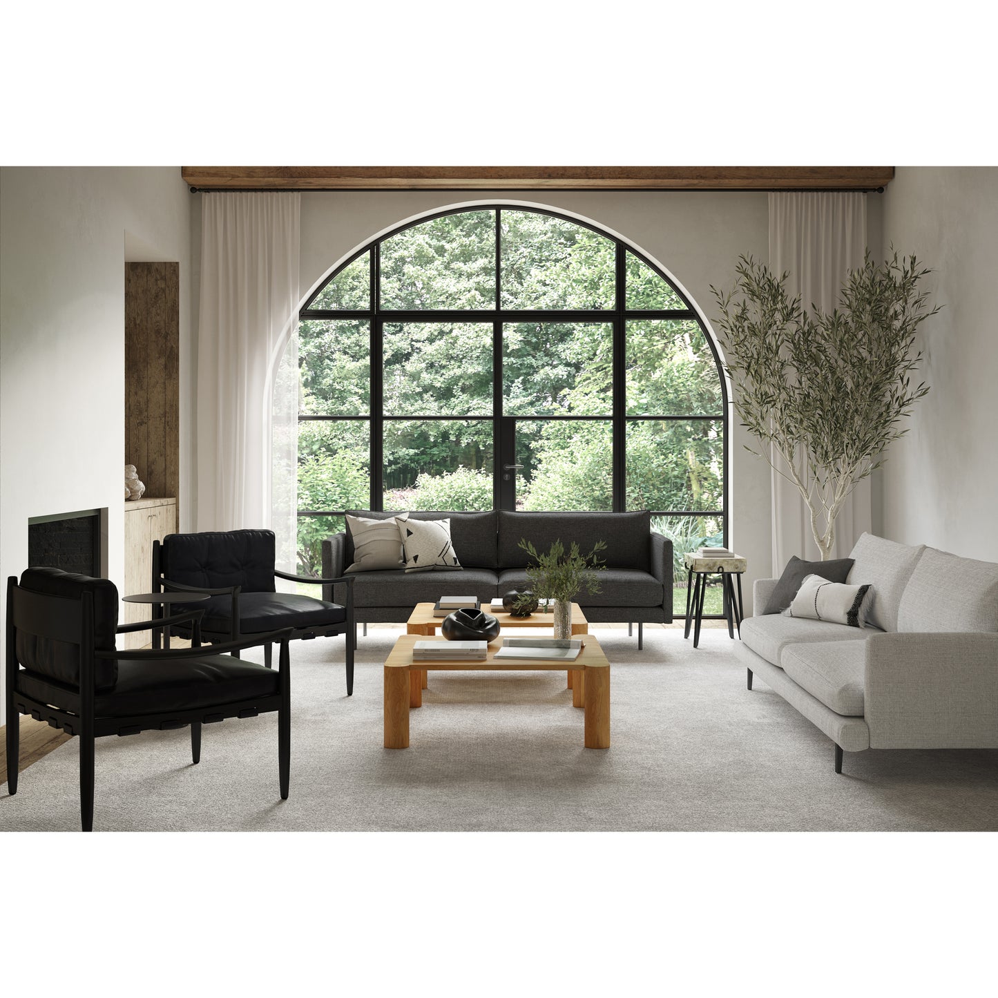 Alpert Accent Table Light Brown by Moe's Home