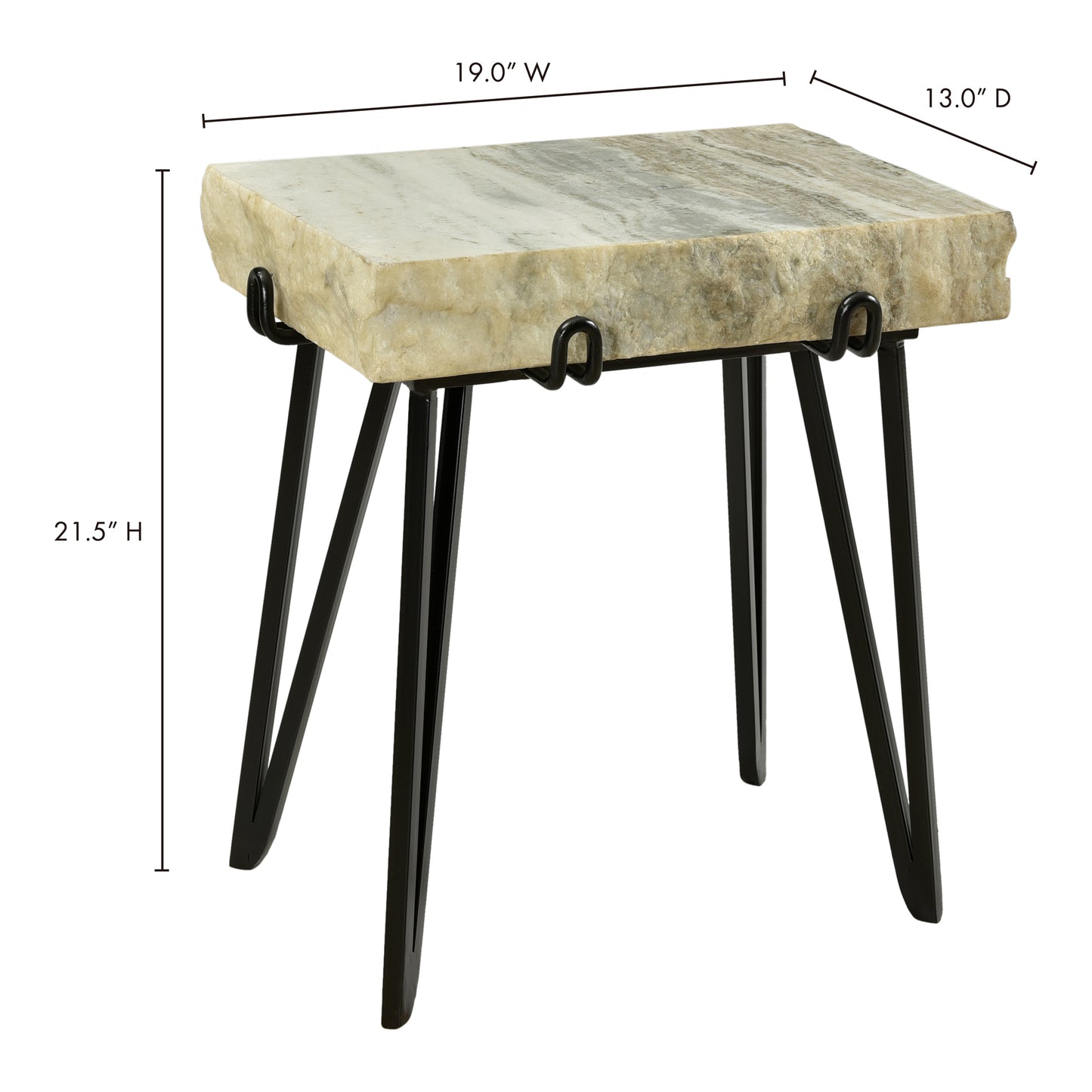 Alpert Accent Table Light Brown by Moe's Home