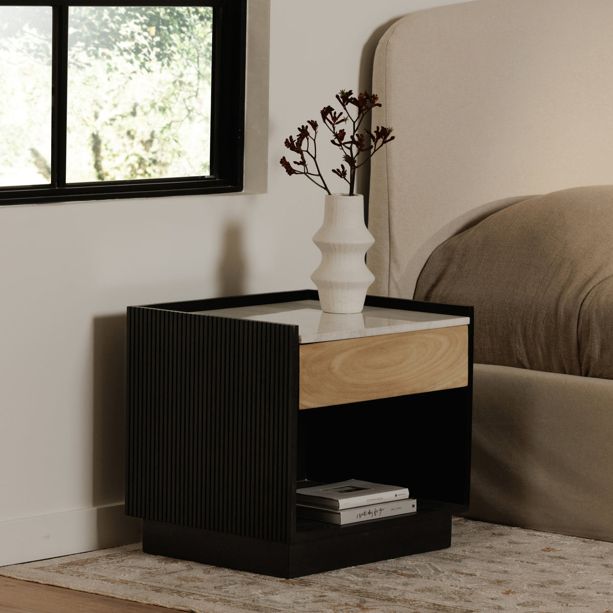 Carter Nightstand Black by Moe's Home