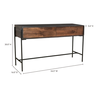 Tobin Console Table Light Brown by Moe's Home