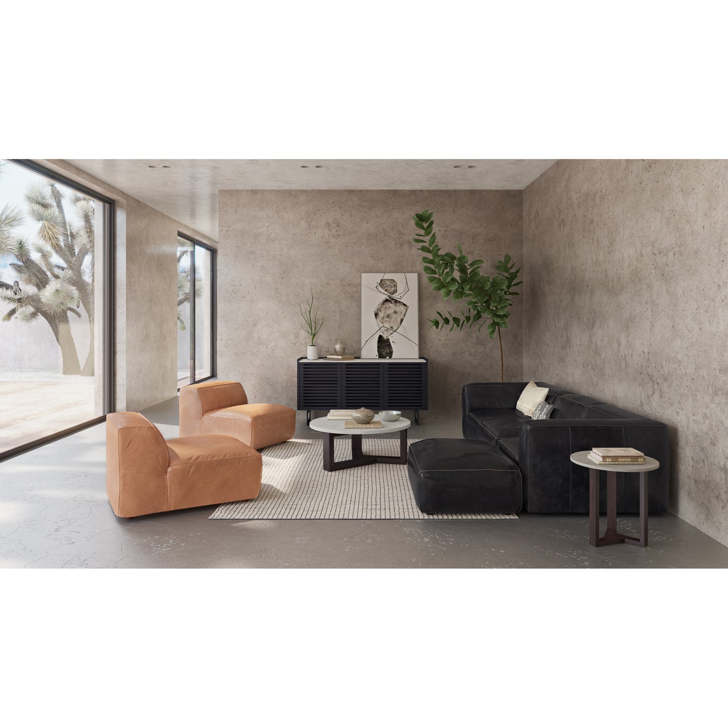 Jinxx Coffee Table Charcoal Grey by Moe's Home