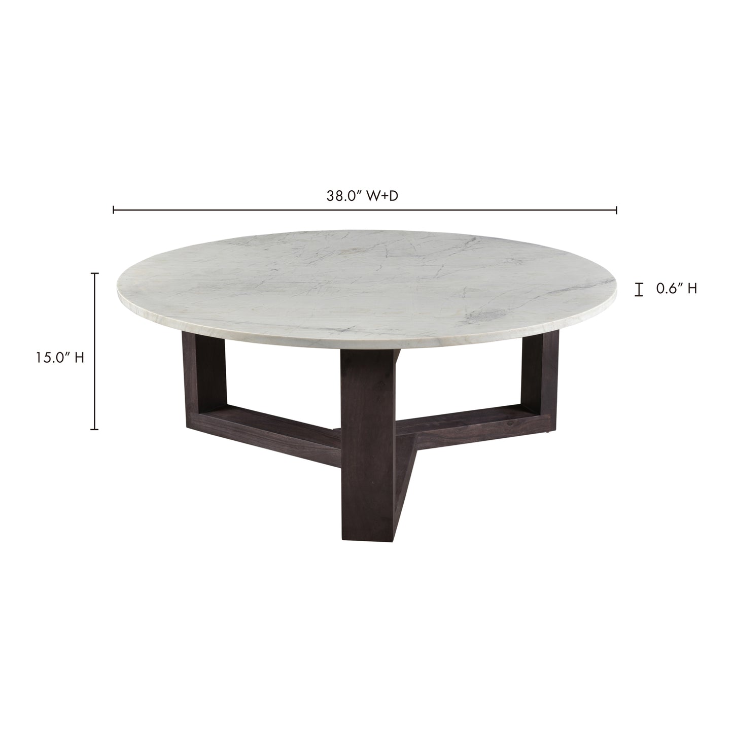 Jinxx Coffee Table Charcoal Grey by Moe's Home